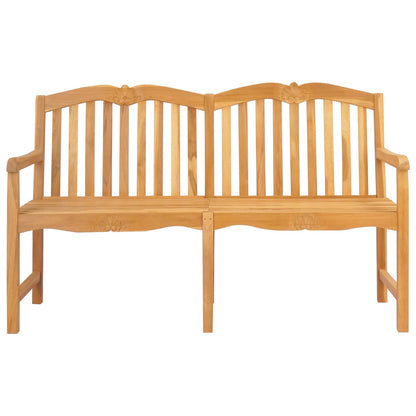 vidaXL Handcarved Rose Bench 150 x 60.5 x 95 cm Solid Teak Wood - Brown