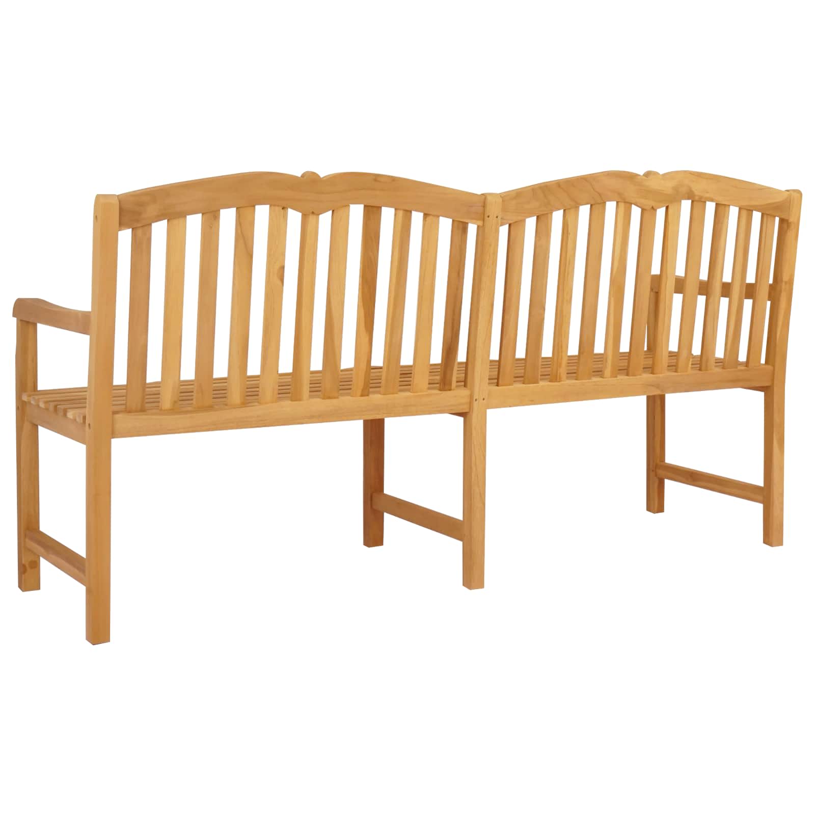 vidaXL Handcarved Rose Bench 180.5 x 60 x 96 cm Solid Teak Wood - Brown