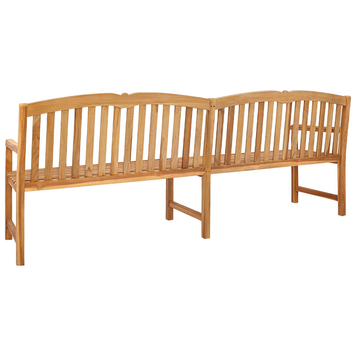 vidaXL Handcarved Rose Bench 228 x 61 x 94.5 cm Solid Teak Wood - Brown