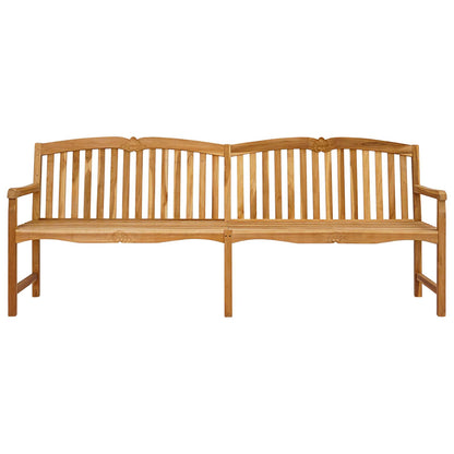 vidaXL Handcarved Rose Bench 228 x 61 x 94.5 cm Solid Teak Wood - Brown