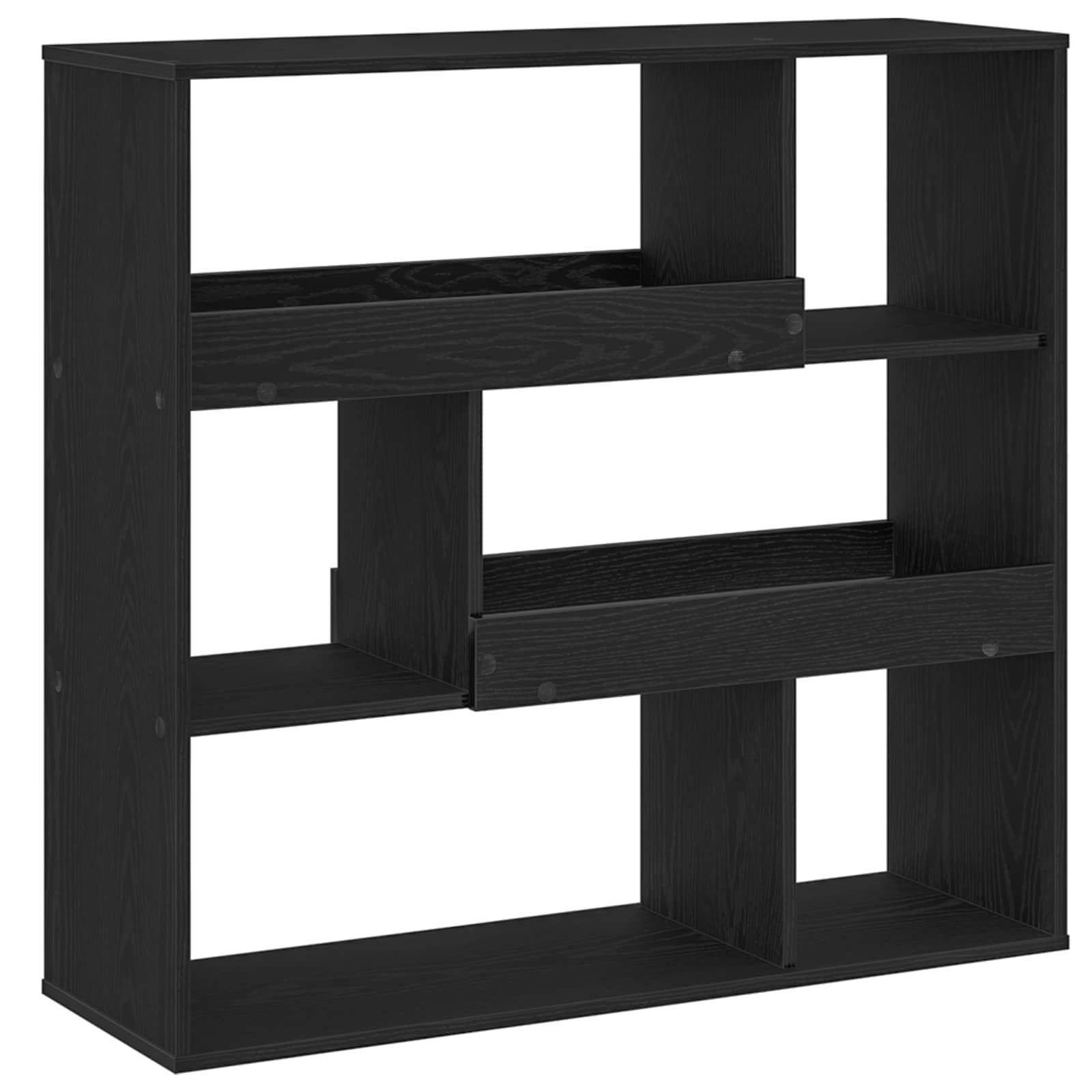 vidaXL Book Shelf 4-Tier 100 x 33 x 94.5 cm Engineered Wood Black Oak