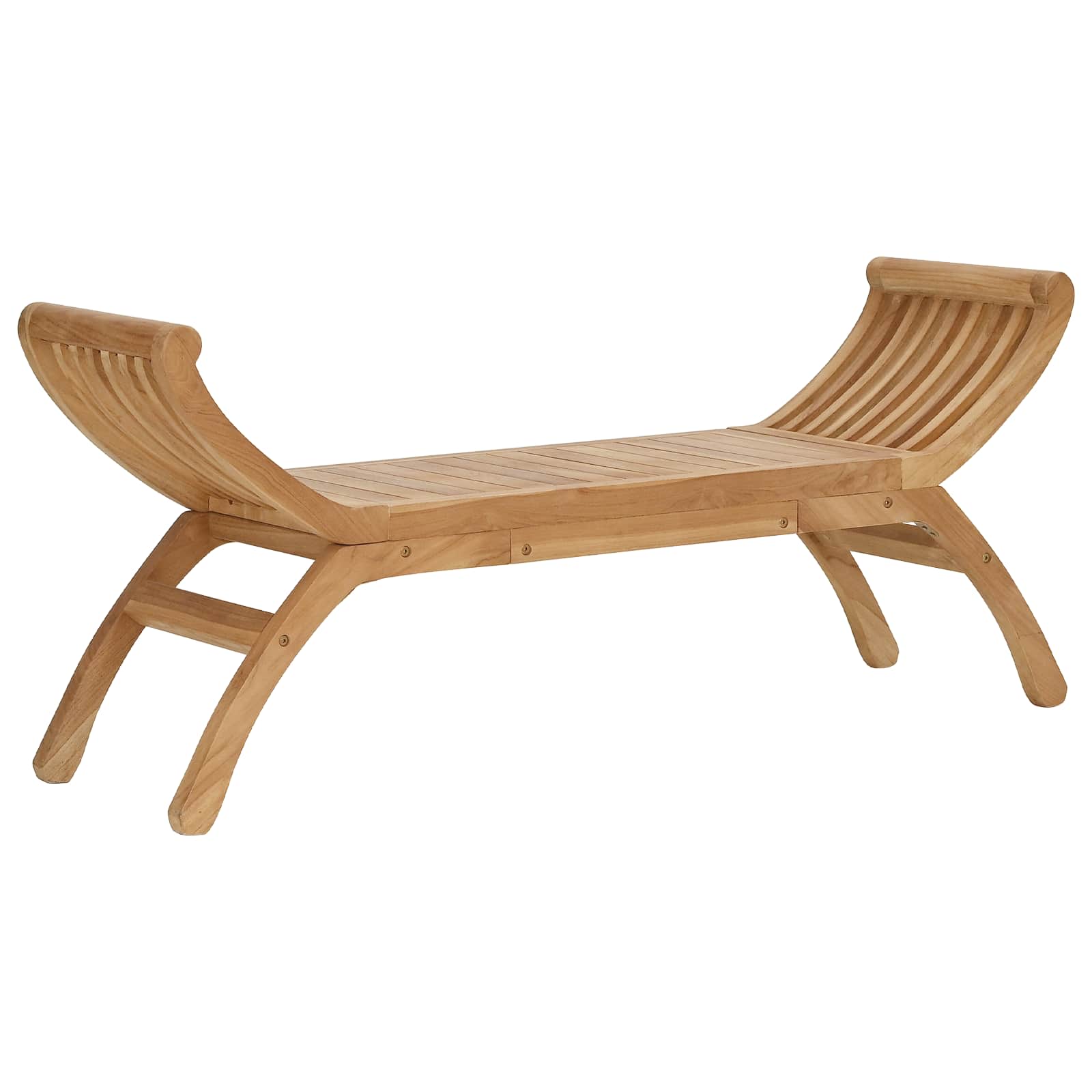 vidaXL Garden Bench 2 -Seater 126 cm Solid Teak Wood Natural - Brown