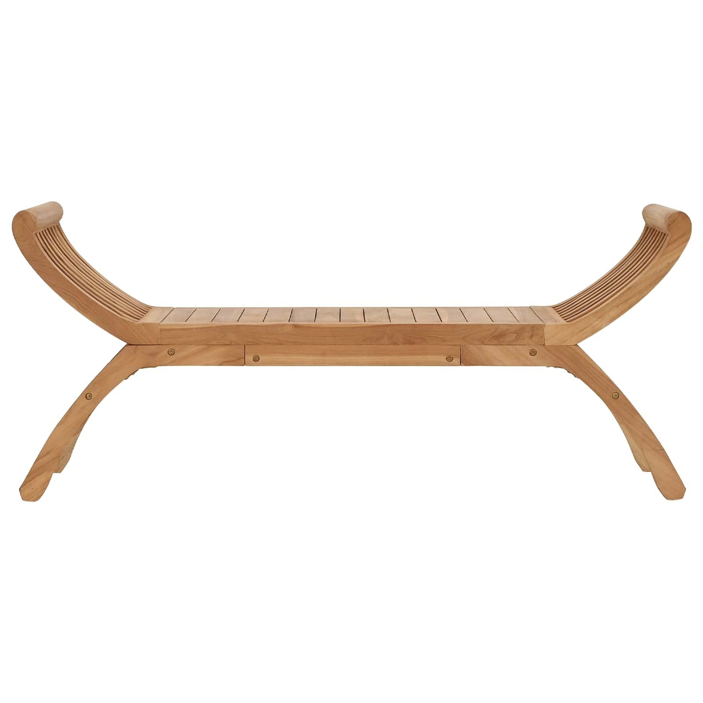 vidaXL Garden Bench 2 -Seater 126 cm Solid Teak Wood Natural - Brown