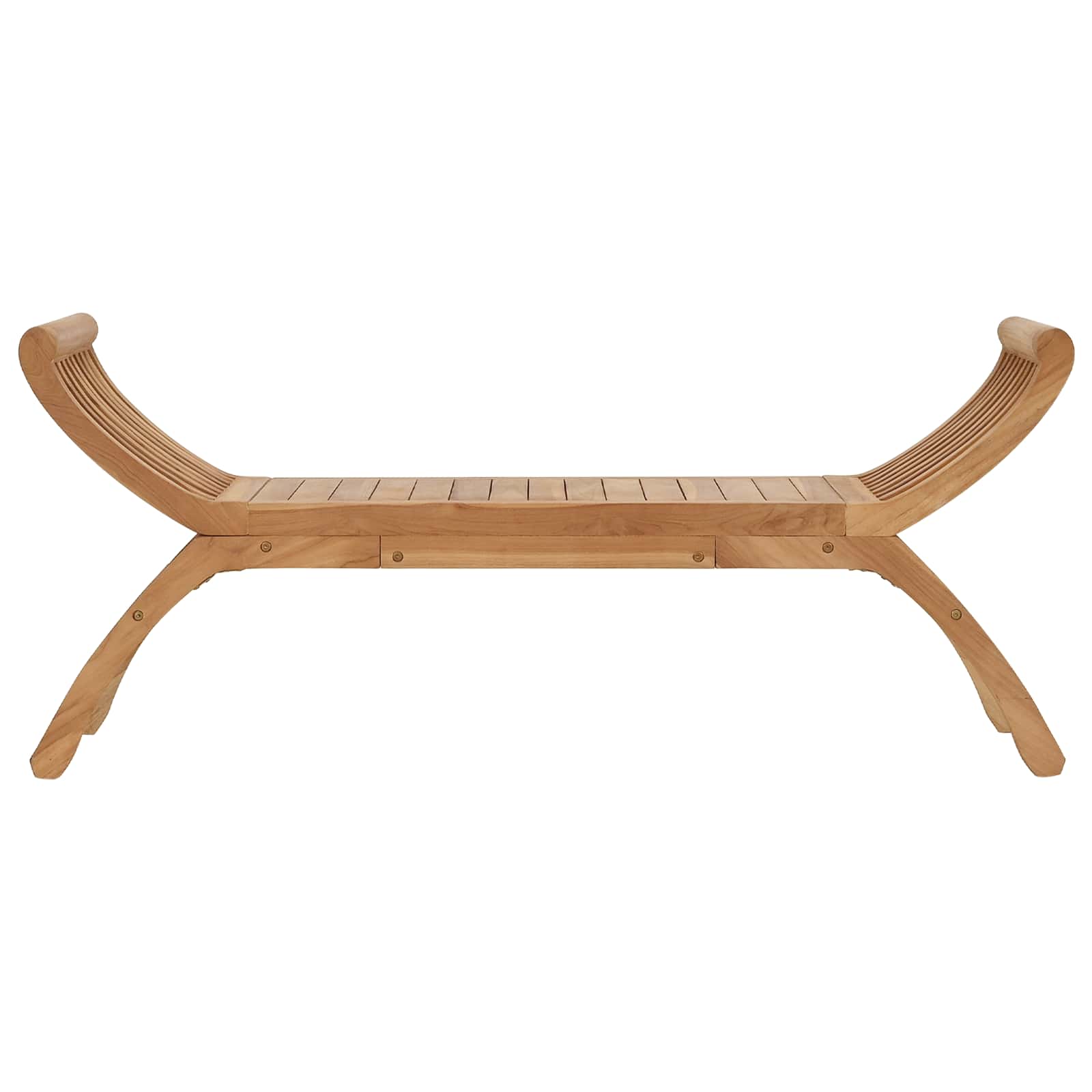 vidaXL Garden Bench 2 -Seater 126 cm Solid Teak Wood Natural - Brown