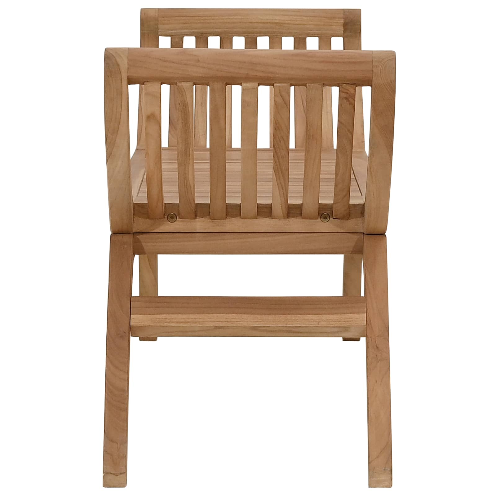 vidaXL Garden Bench 2 -Seater 126 cm Solid Teak Wood Natural - Brown