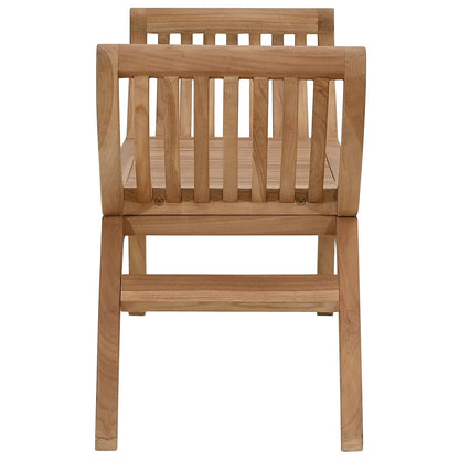 vidaXL Garden Bench 2 -Seater 126 cm Solid Teak Wood Natural - Brown