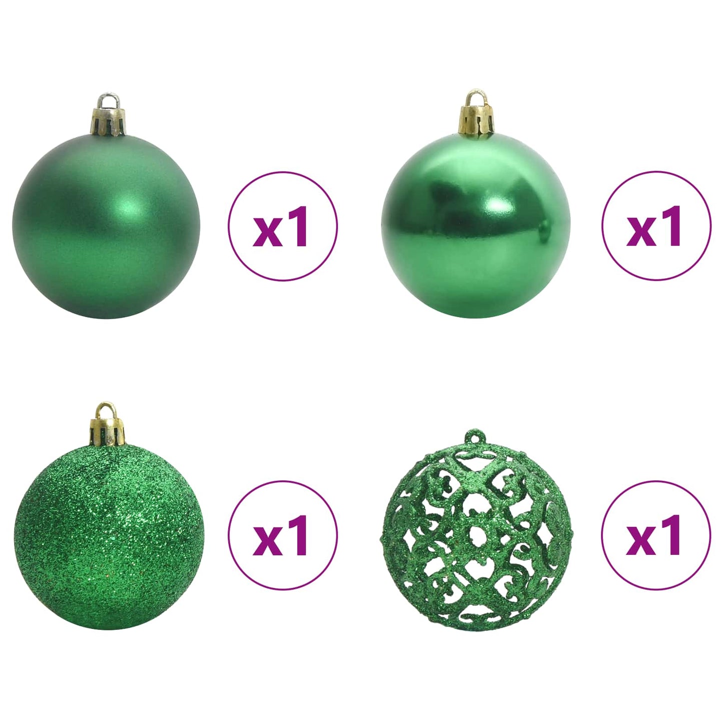 vidaXL Artificial Hinged Christmas Tree White 120 cm PVC and Steel - 52670