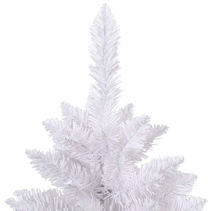 vidaXL Artificial Hinged Christmas Tree White 210 cm PVC and Steel - 52729