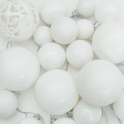vidaXL Artificial Hinged Christmas Tree White 210 cm PVC and Steel - 52729