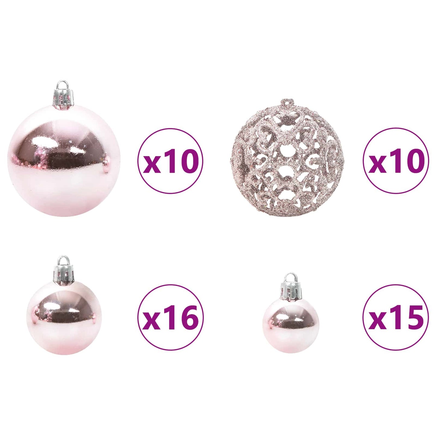 vidaXL Artificial Hinged Christmas Tree White 240 cm PVC and Steel - 52752