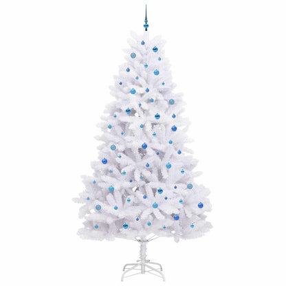 vidaXL Artificial Hinged Christmas Tree White 270 cm PVC and Steel - 52799