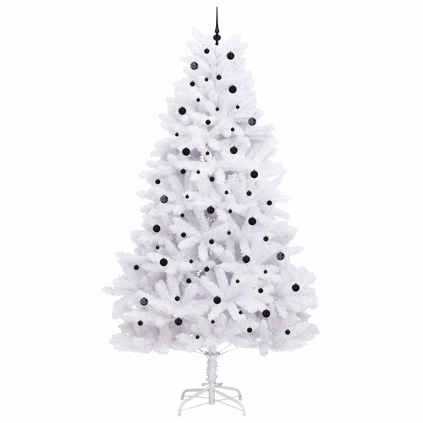 vidaXL Artificial Hinged Christmas Tree White 300 cm PVC and Steel - 52800