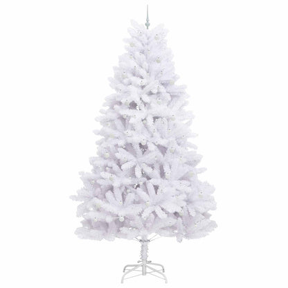 vidaXL Artificial Hinged Christmas Tree White 300 cm PVC and Steel - 52820