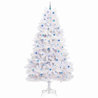 vidaXL Artificial Hinged Christmas Tree White 300 cm PVC and Steel - 53334