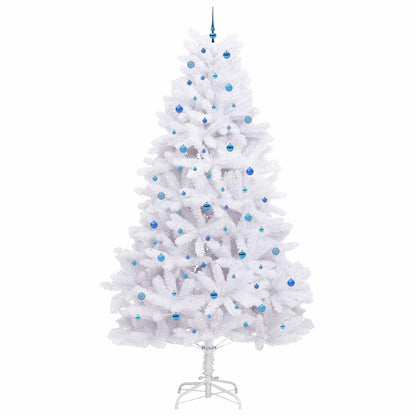 vidaXL Artificial Hinged Christmas Tree White 300 cm PVC and Steel - 53334
