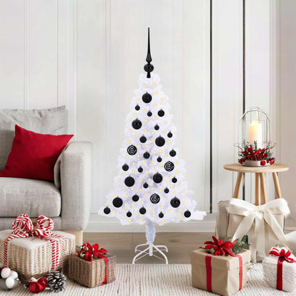 vidaXL Artificial Christmas Tree with Stand White 120 cm PVC and Steel - 53344