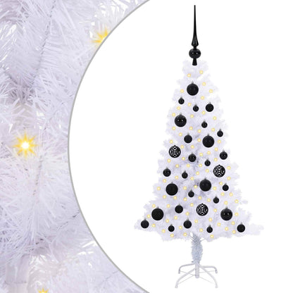 vidaXL Artificial Christmas Tree with Stand White 120 cm PVC and Steel - 53344