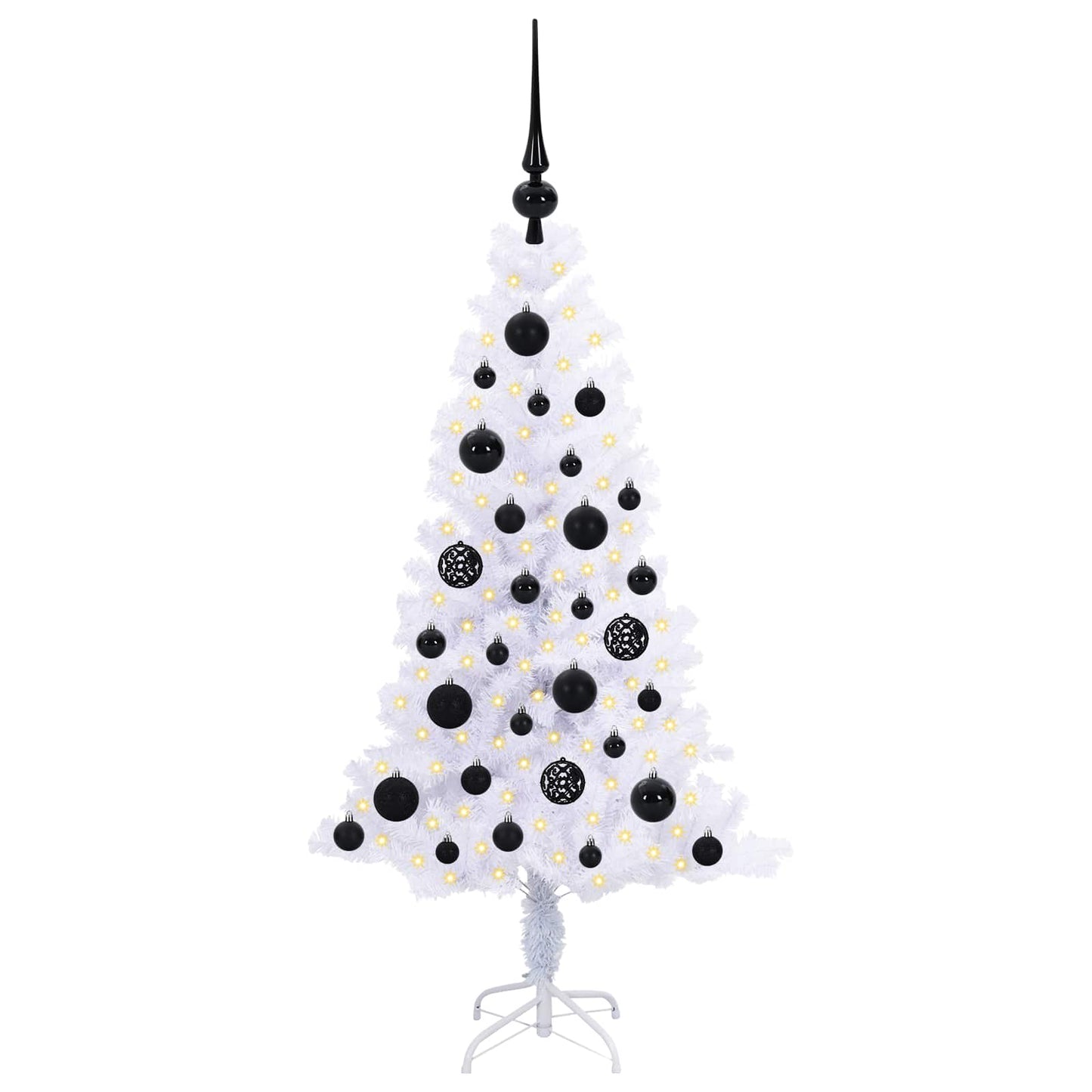 vidaXL Artificial Christmas Tree with Stand White 120 cm PVC and Steel - 53344