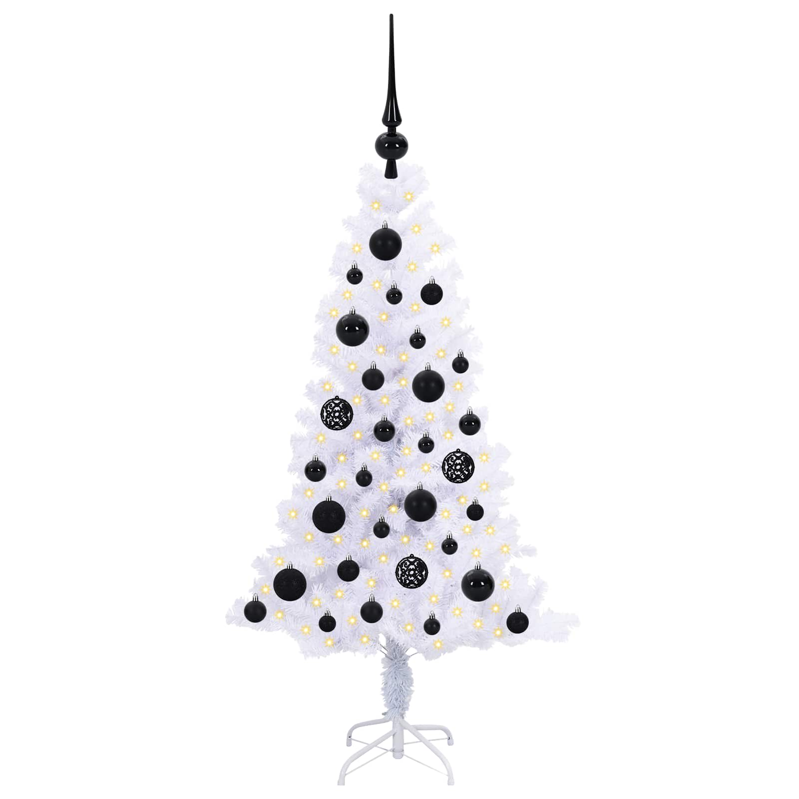vidaXL Artificial Christmas Tree with Stand White 120 cm PVC and Steel - 53344