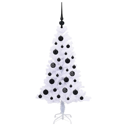 vidaXL Artificial Christmas Tree with Stand White 120 cm PVC and Steel - 53344
