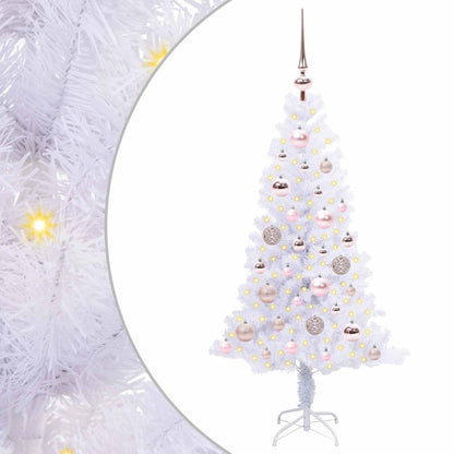 vidaXL Artificial Christmas Tree with Stand White 120 cm PVC and Steel - 53357