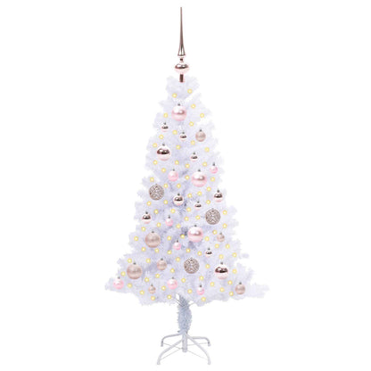 vidaXL Artificial Christmas Tree with Stand White 120 cm PVC and Steel - 53357
