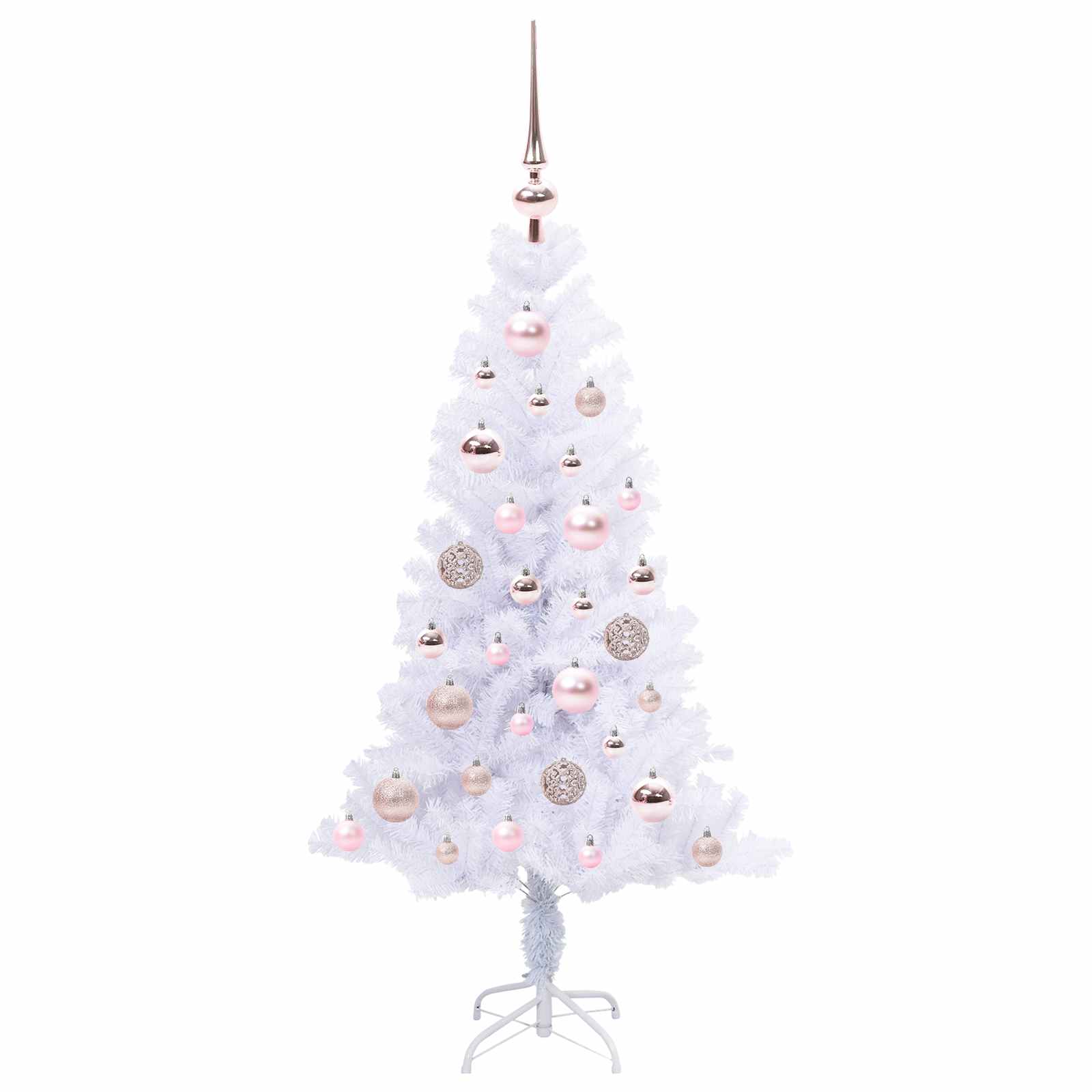 vidaXL Artificial Christmas Tree with Stand White 120 cm PVC and Steel - 53357
