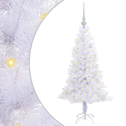 vidaXL Artificial Christmas Tree with Stand White 120 cm PVC and Steel - 53366