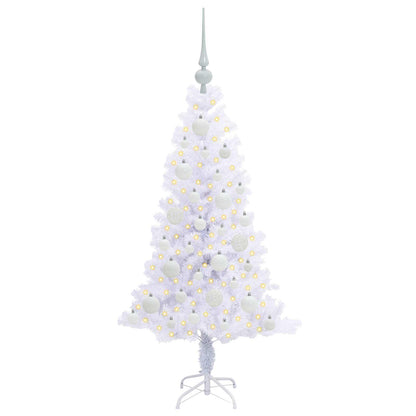 vidaXL Artificial Christmas Tree with Stand White 120 cm PVC and Steel - 53366