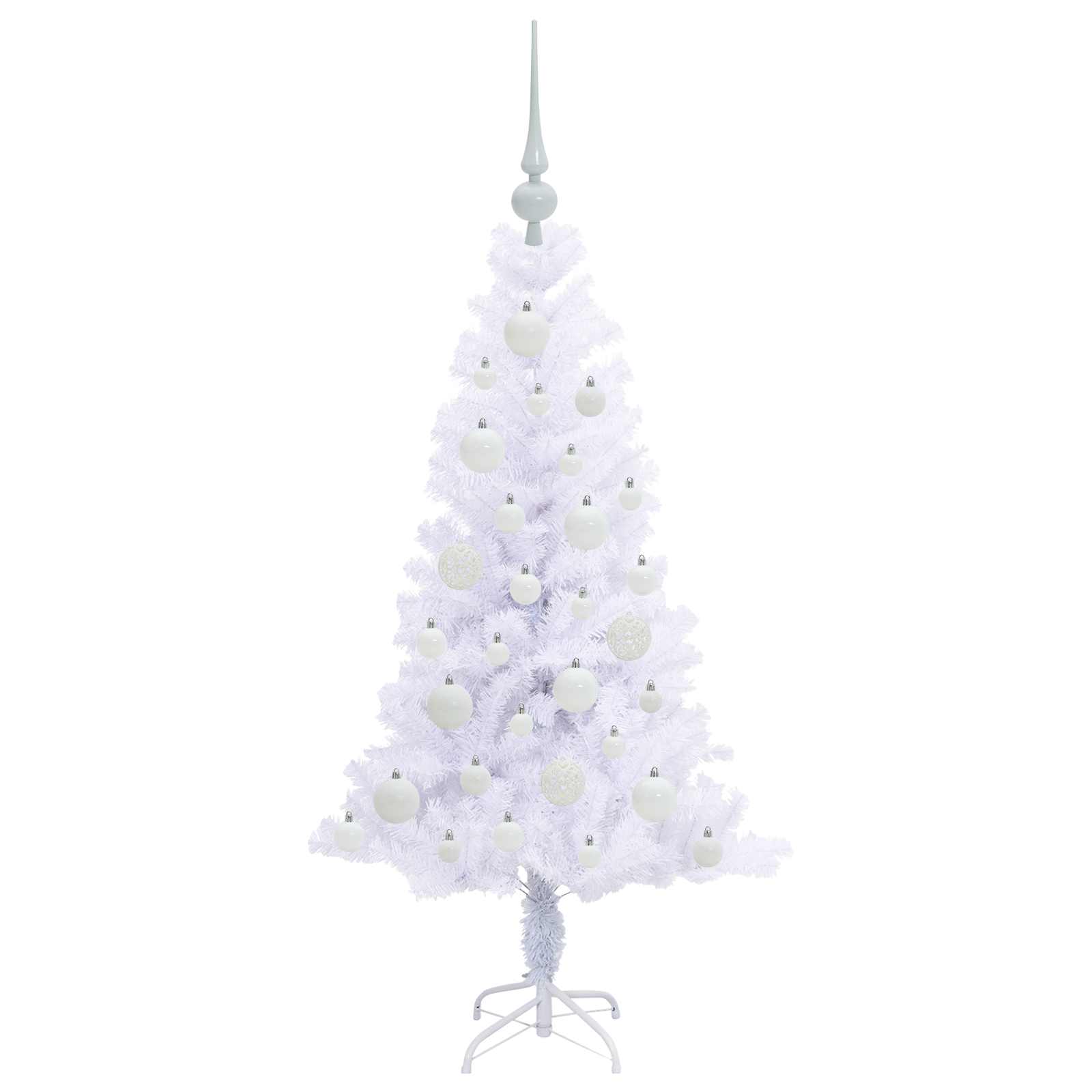 vidaXL Artificial Christmas Tree with Stand White 120 cm PVC and Steel - 53366