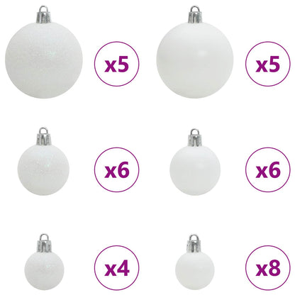 vidaXL Artificial Christmas Tree with Stand White 120 cm PVC and Steel - 53366