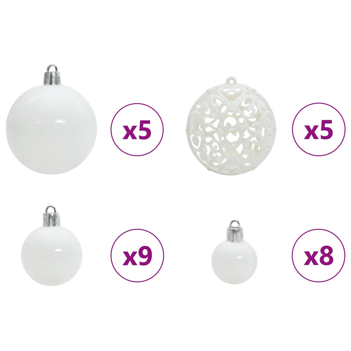 vidaXL Artificial Christmas Tree with Stand White 120 cm PVC and Steel - 53366