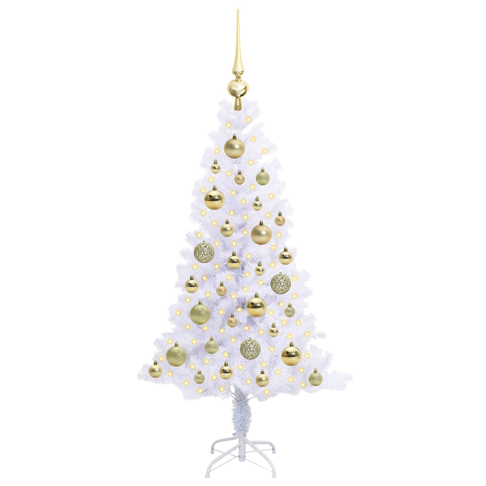 vidaXL Artificial Christmas Tree with Stand White 120 cm PVC and Steel - 53369