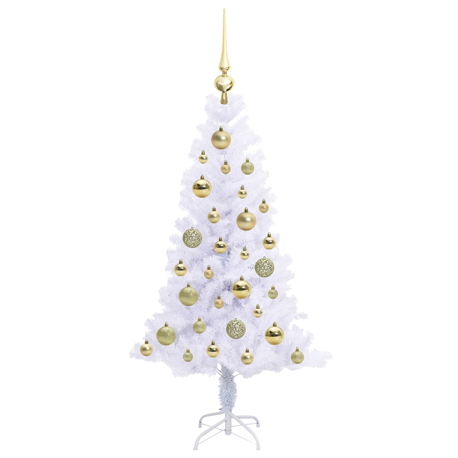 vidaXL Artificial Christmas Tree with Stand White 120 cm PVC and Steel - 53369