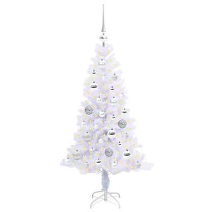 vidaXL Artificial Christmas Tree with Stand White 120 cm PVC and Steel - 53380
