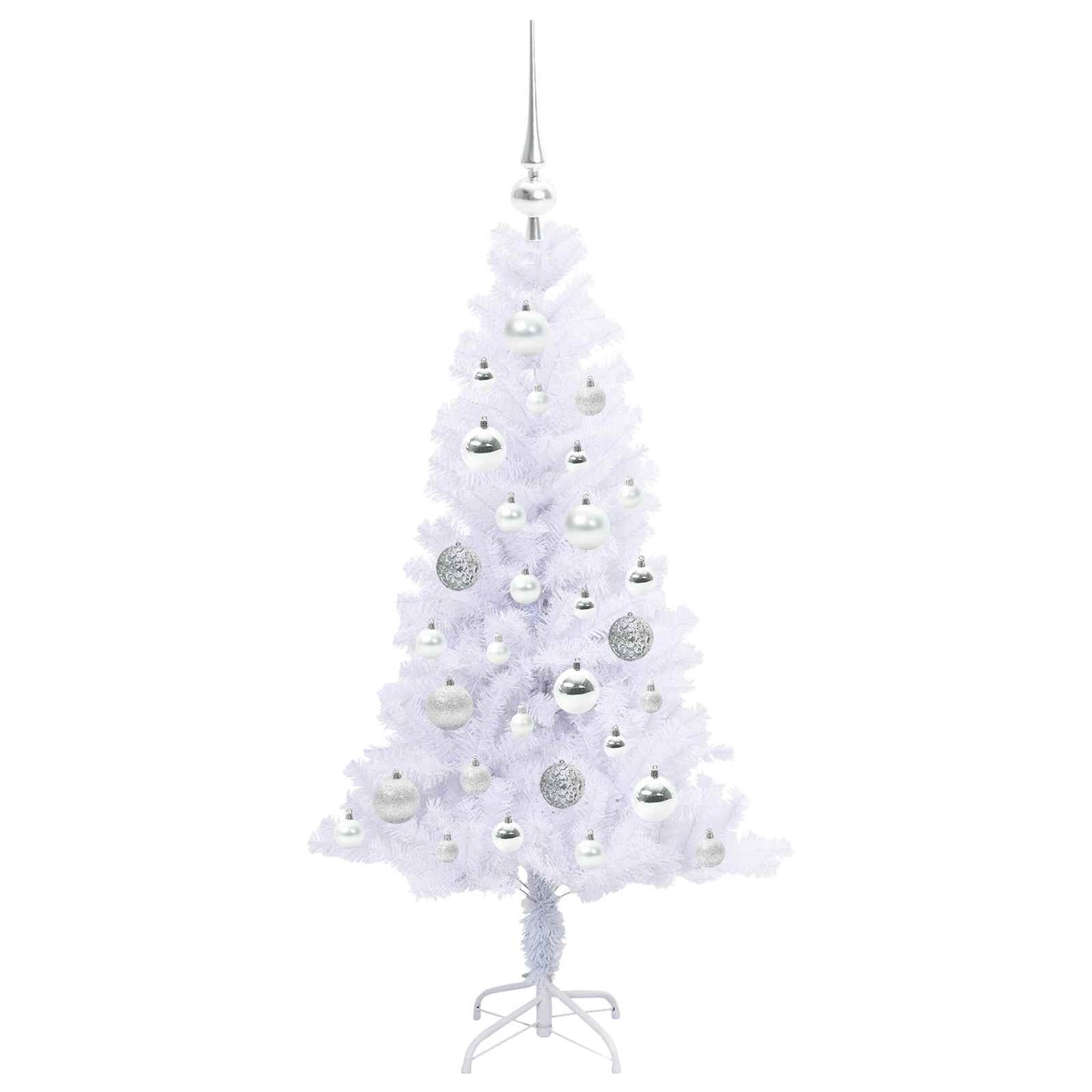 vidaXL Artificial Christmas Tree with Stand White 120 cm PVC and Steel - 53380