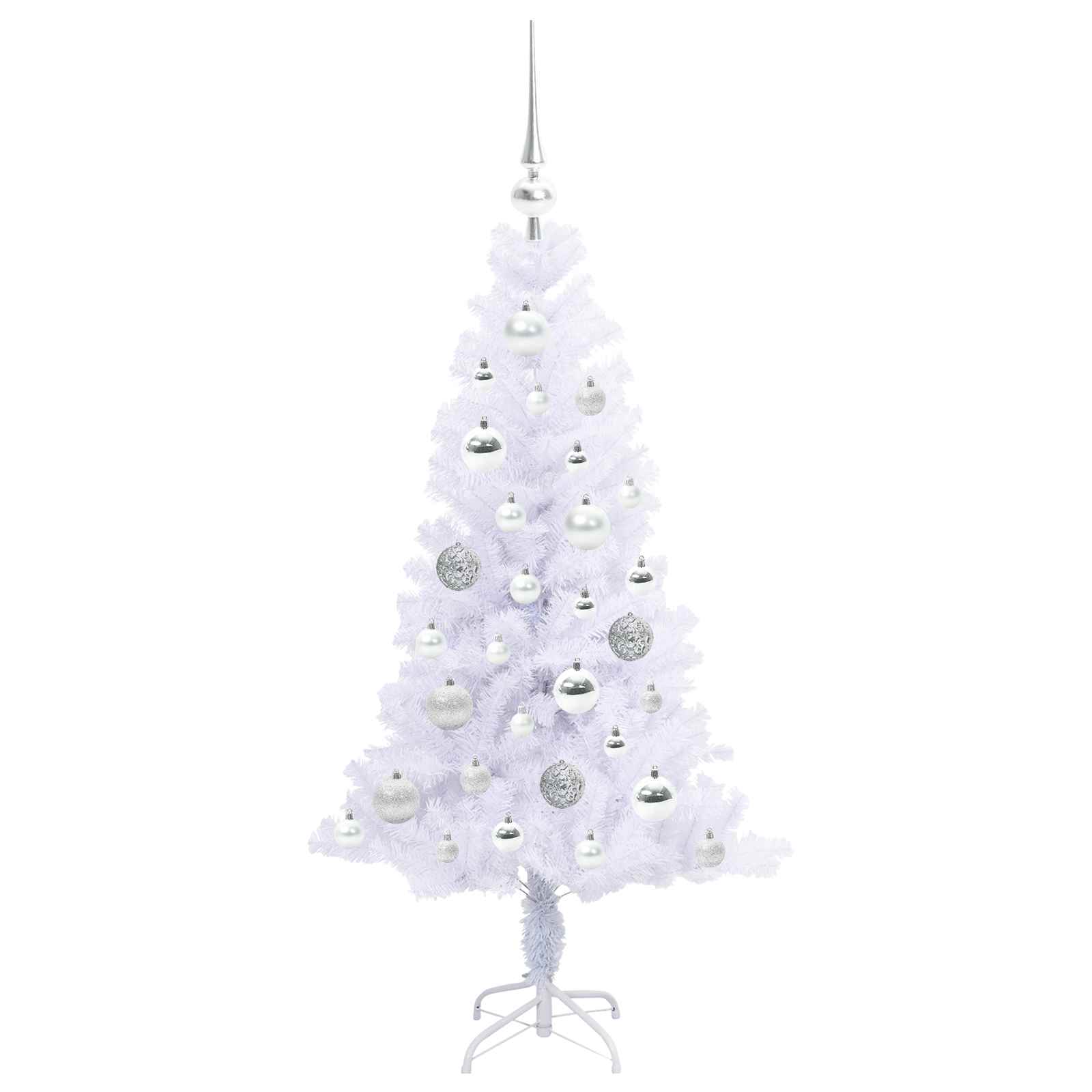 vidaXL Artificial Christmas Tree with Stand White 120 cm PVC and Steel - 53380