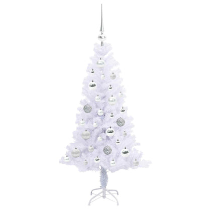vidaXL Artificial Christmas Tree with Stand White 120 cm PVC and Steel - 53380