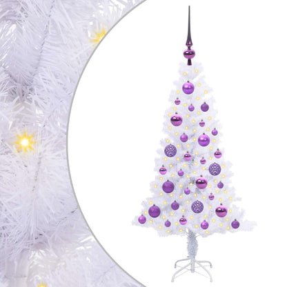 vidaXL Artificial Christmas Tree with Stand White 120 cm PVC and Steel - 53381