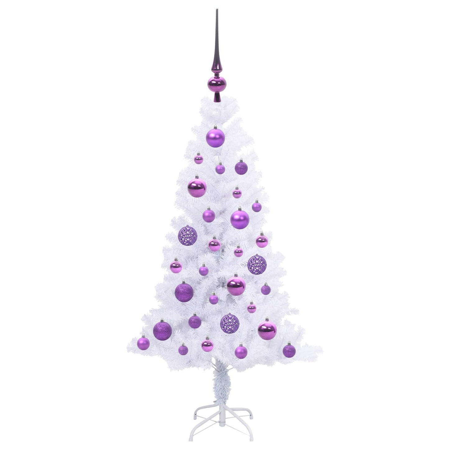 vidaXL Artificial Christmas Tree with Stand White 120 cm PVC and Steel - 53381