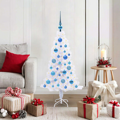 vidaXL Artificial Christmas Tree with Stand White 120 cm PVC and Steel - 53385