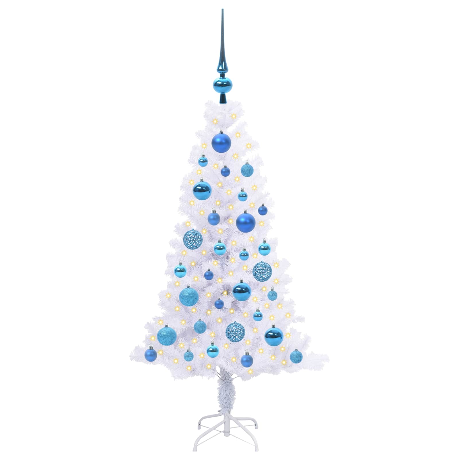 vidaXL Artificial Christmas Tree with Stand White 120 cm PVC and Steel - 53385