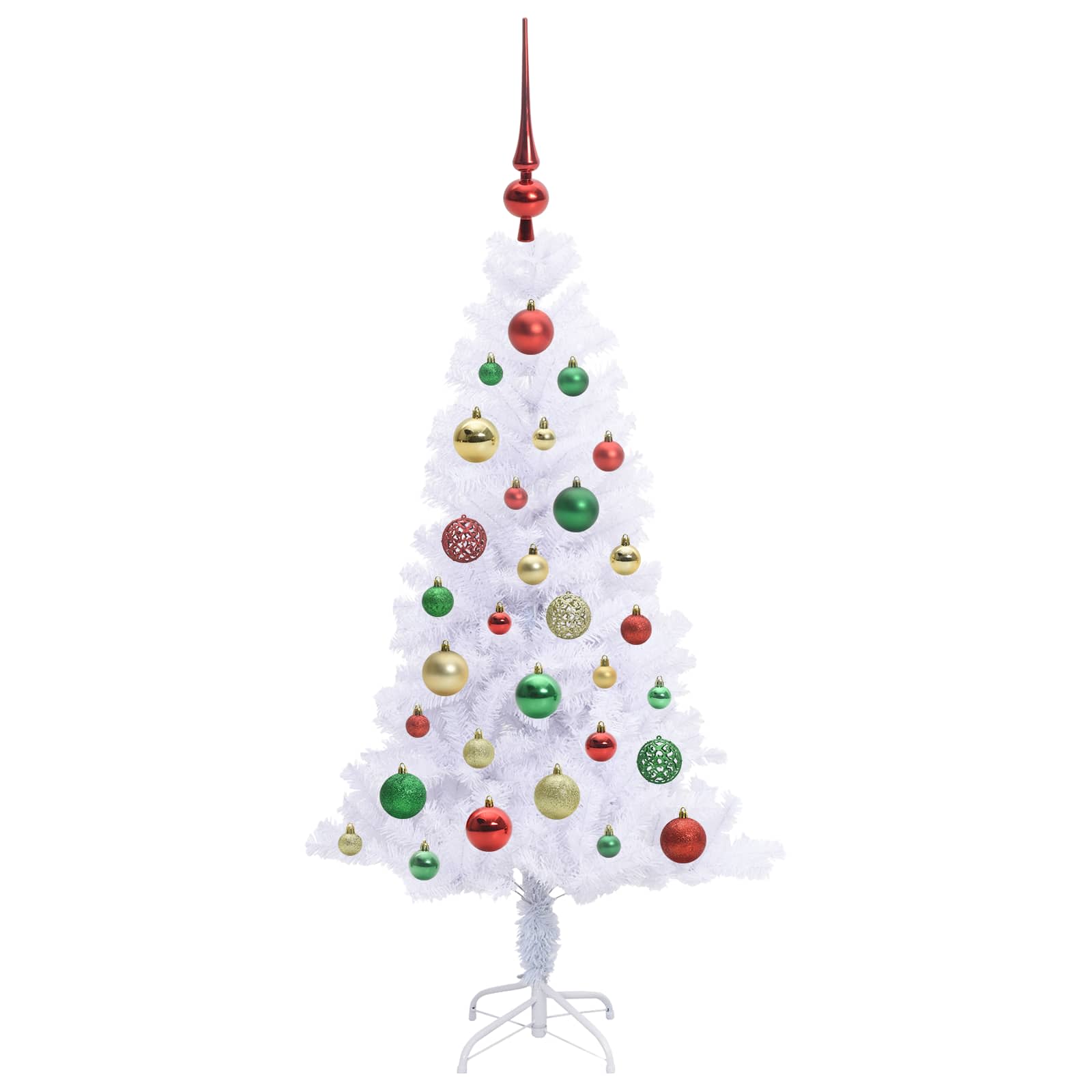 vidaXL Artificial Christmas Tree with Stand White 120 cm PVC and Steel - 53389