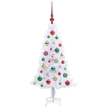 vidaXL Artificial Christmas Tree with Stand White 120 cm PVC and Steel - 53389