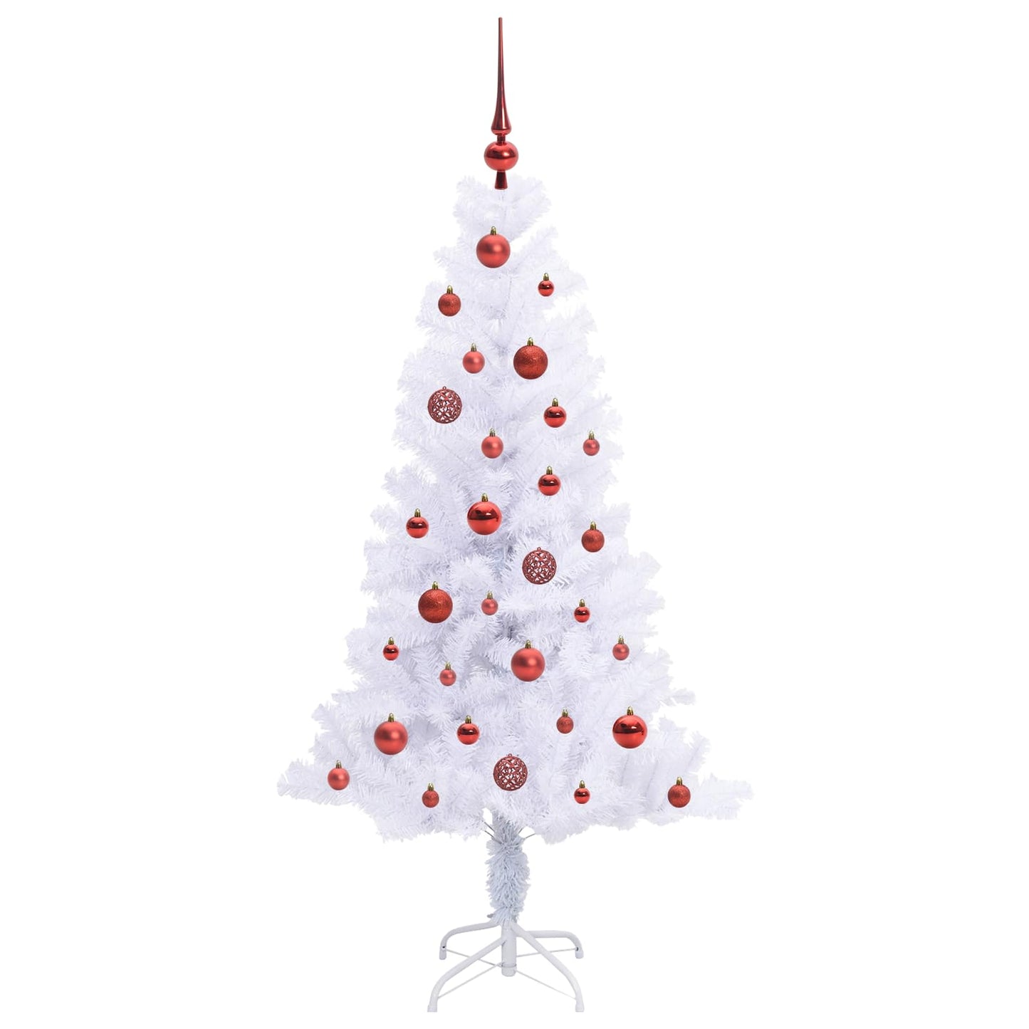 vidaXL Artificial Christmas Tree with Stand White 150 cm PVC and Steel