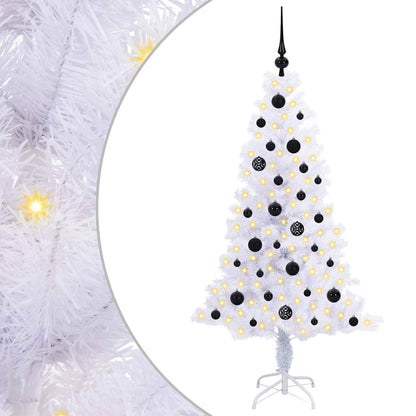 vidaXL Artificial Christmas Tree with Stand White 150 cm PVC and Steel - 53391