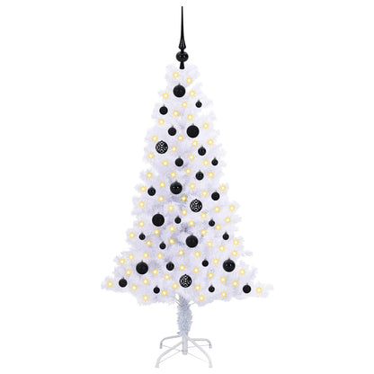 vidaXL Artificial Christmas Tree with Stand White 150 cm PVC and Steel - 53391