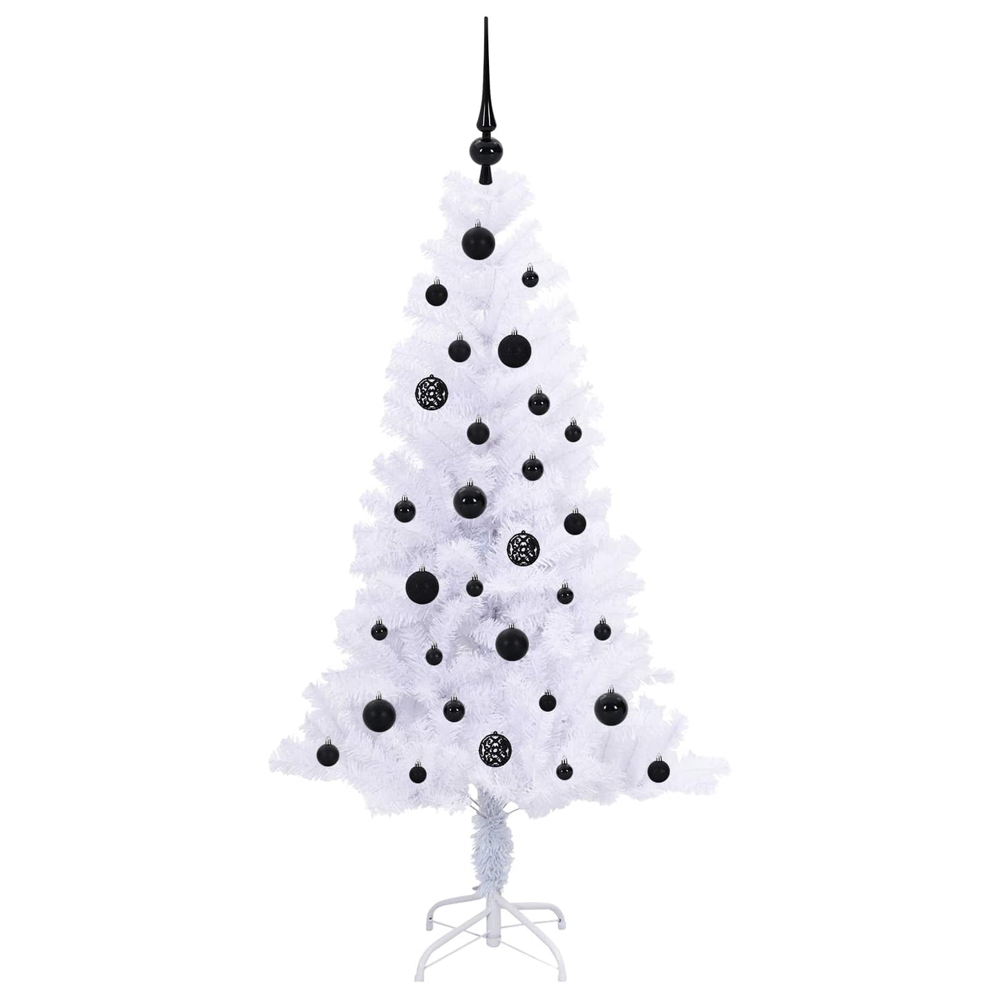 vidaXL Artificial Christmas Tree with Stand White 150 cm PVC and Steel - 53391