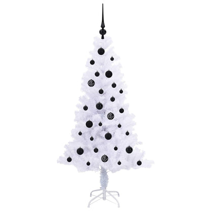 vidaXL Artificial Christmas Tree with Stand White 150 cm PVC and Steel - 53391