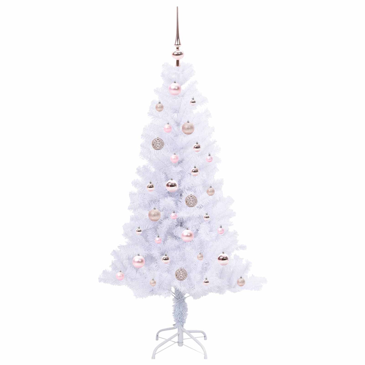 vidaXL Artificial Christmas Tree with Stand White 150 cm PVC and Steel - 53393
